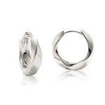 CAI Twisted Chunky Plain Huggie Hoop Earrings - Juli's Wearable Art