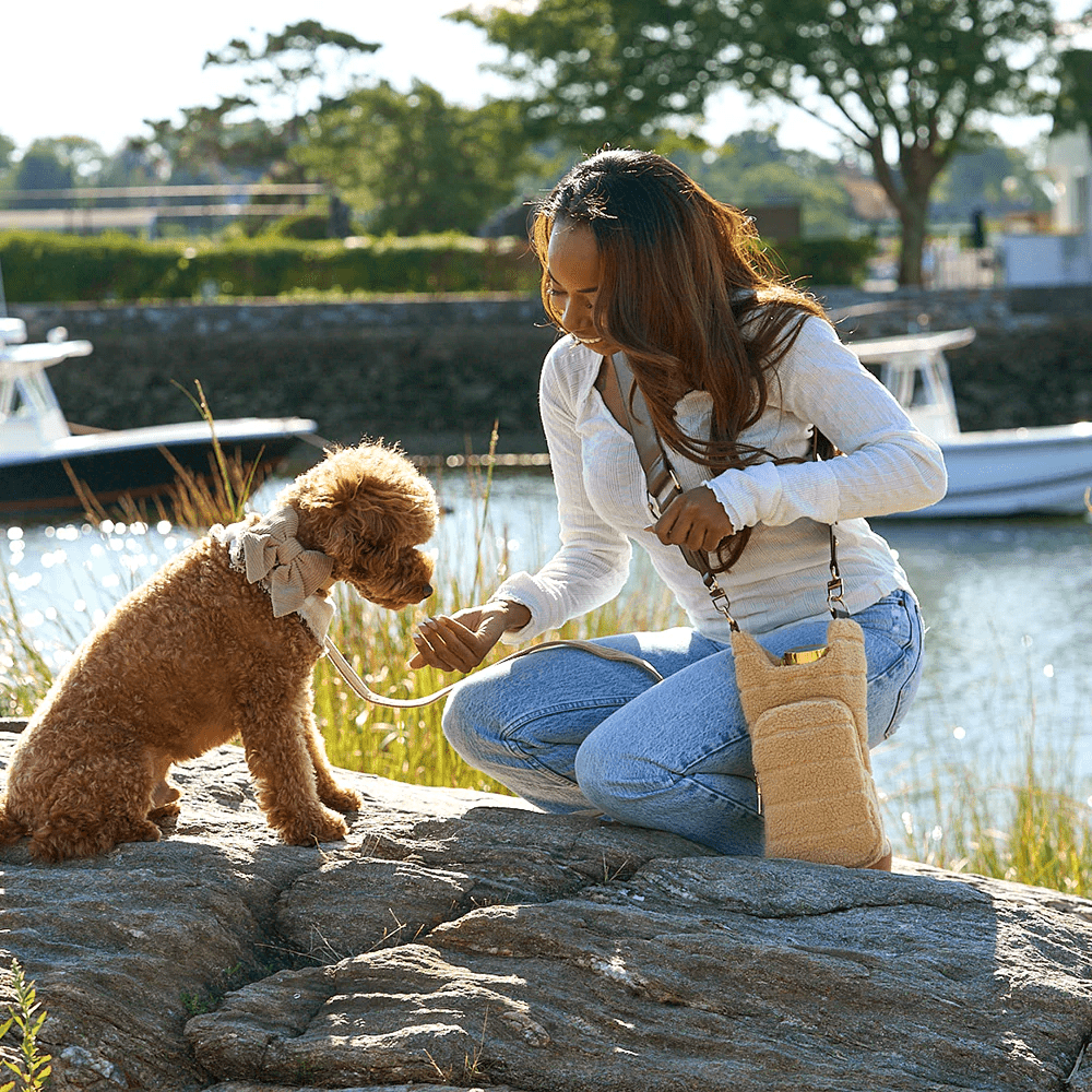 Camel Sherpa Hydrobag® with Vegan Leather Strap - Juli's Wearable Art