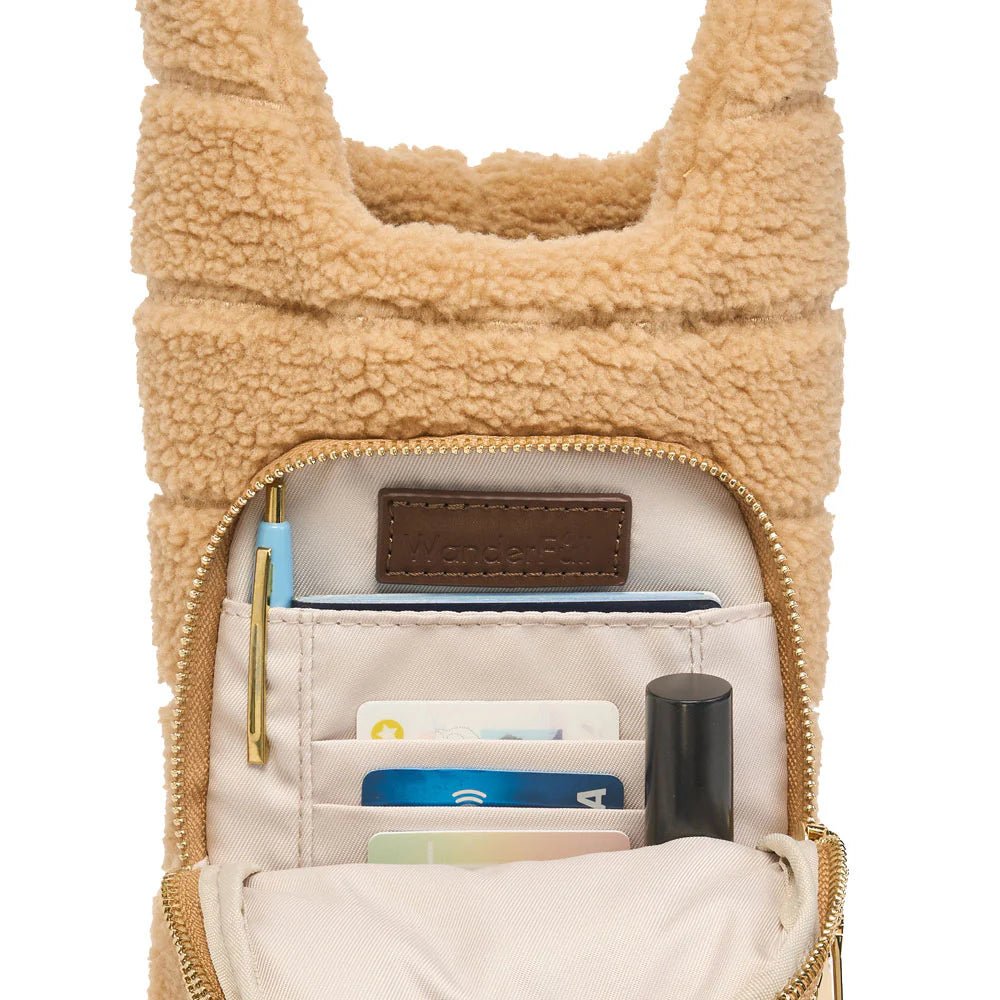 Camel Sherpa Hydrobag® with Vegan Leather Strap - Juli's Wearable Art