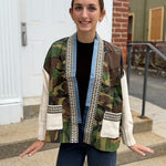 Camp Cardigan | Cream Camo Mix - Juli's Wearable Art