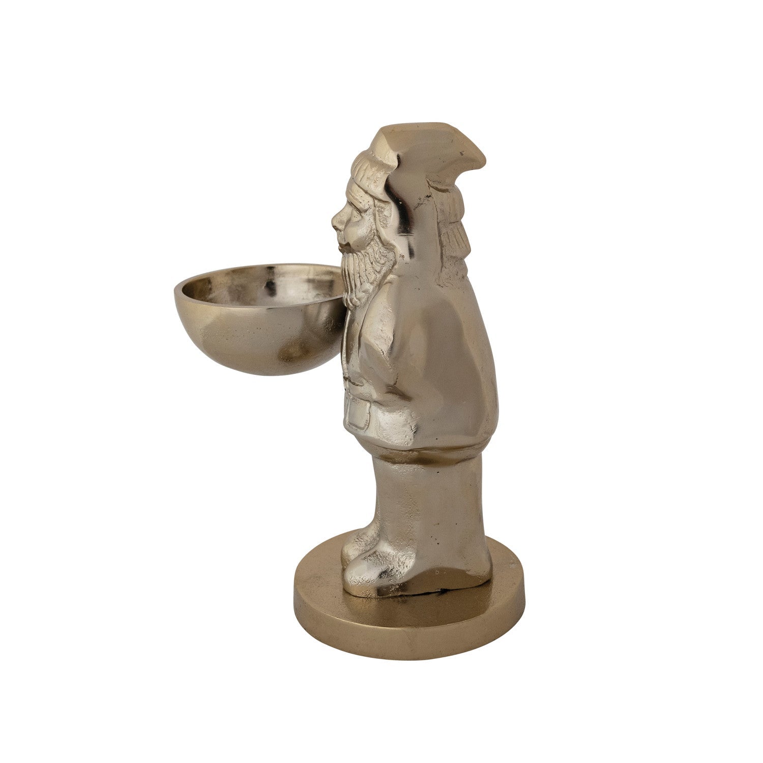 Cast Aluminum Santa Holding Bowl - Juli's Wearable Art