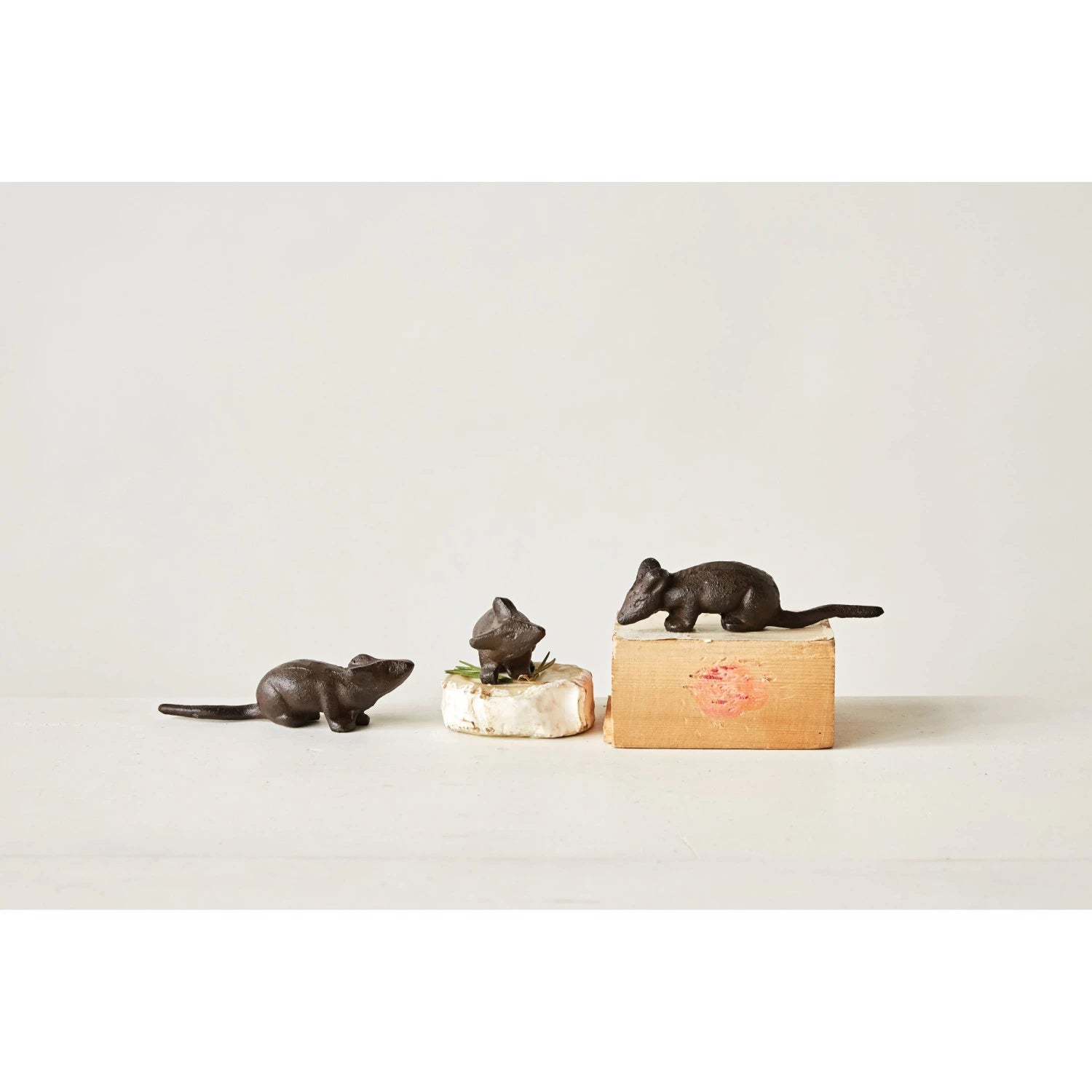 Cast Iron Mice Charcuterie Board Accents - Juli's Wearable Art