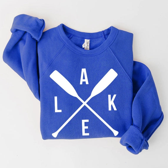 Lake Paddle Graphic Premium Fleece Sweatshirt