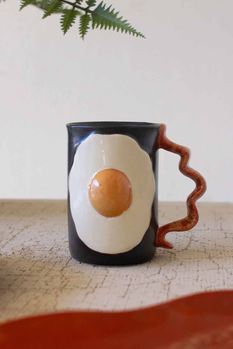 Ceramic Bacon & Egg Coffee Mug - Juli's Wearable Art