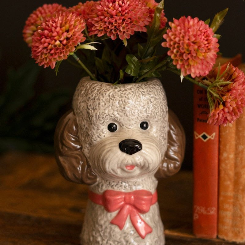 Ceramic Dog with Bows Vases | Set of 3 - Juli's Wearable Art