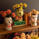 Ceramic Dog with Bows Vases | Set of 3 - Juli's Wearable Art