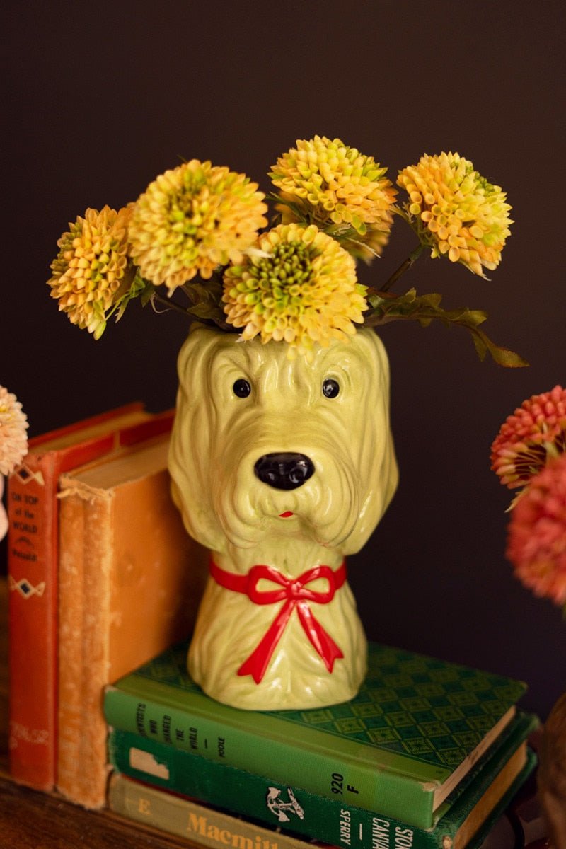 Ceramic Dog with Bows Vases | Set of 3 - Juli's Wearable Art
