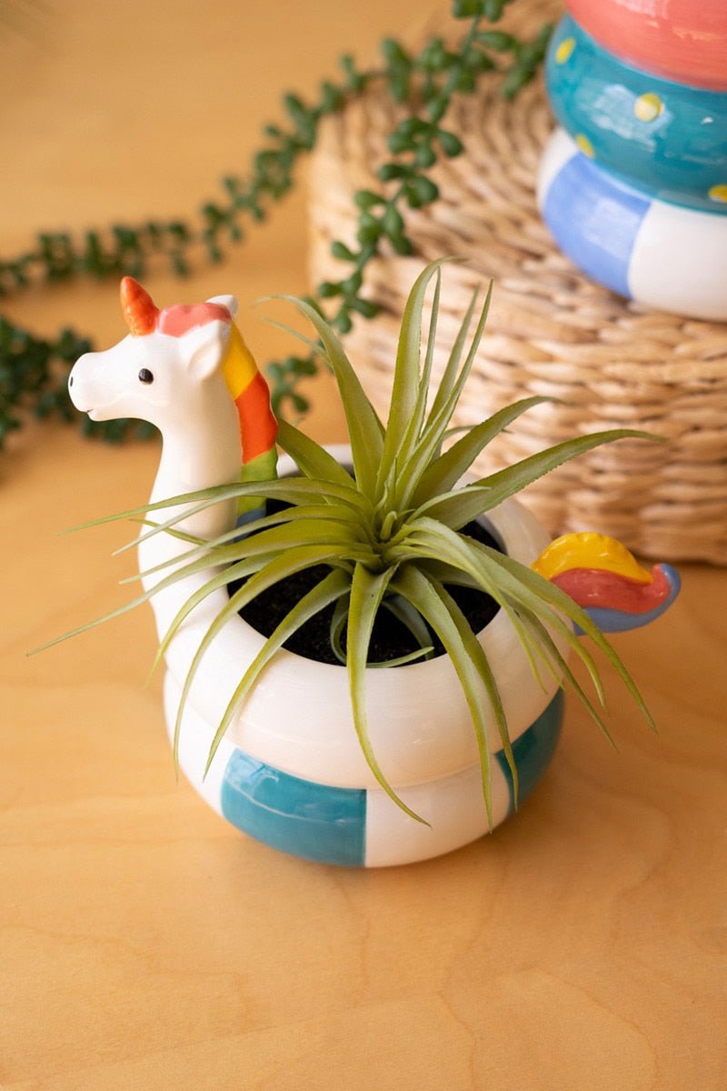 Ceramic Flamingo & Unicorn Swimming Vases | Set of 2 - Juli's Wearable Art