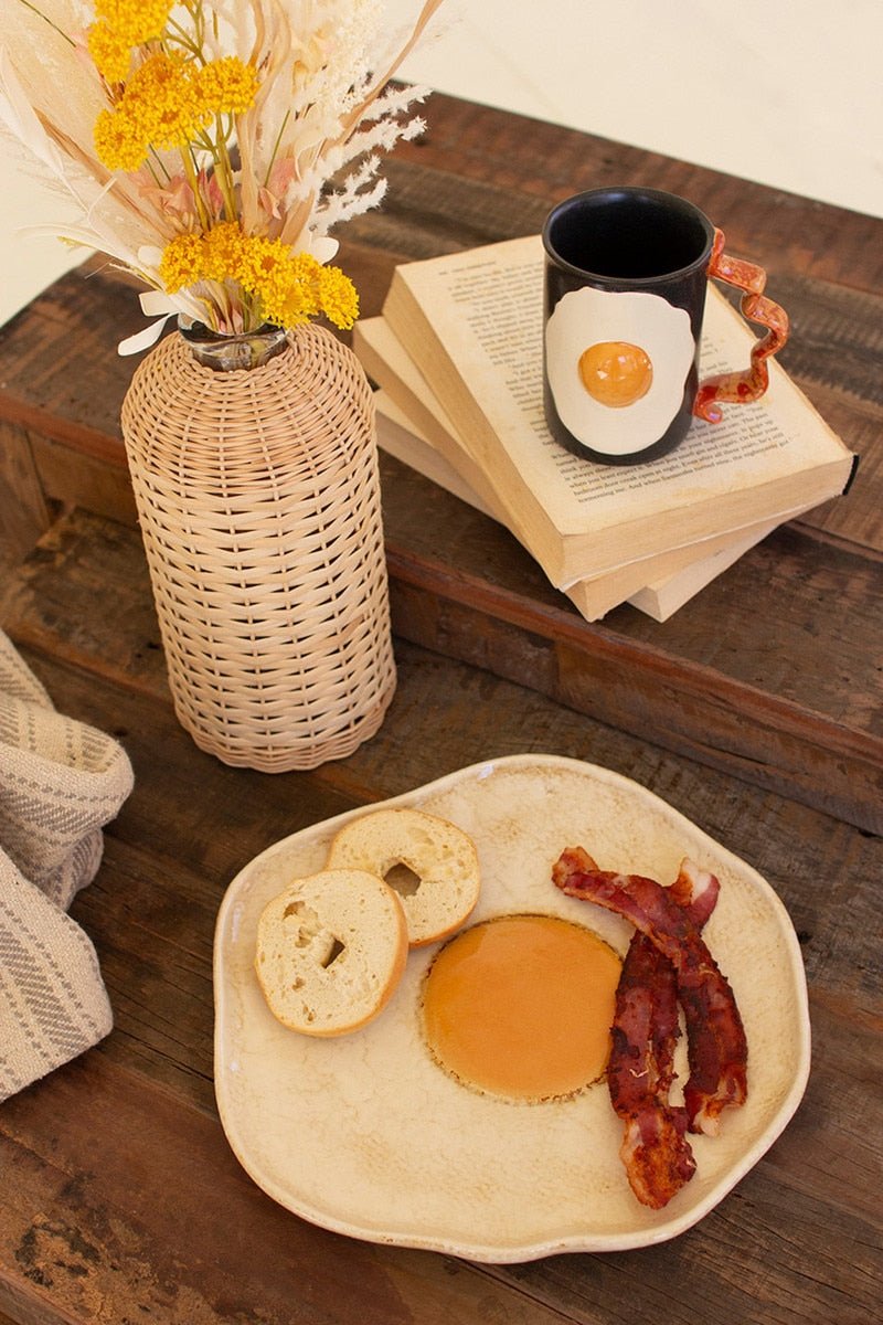 Ceramic Fried Egg Platter - Juli's Wearable Art