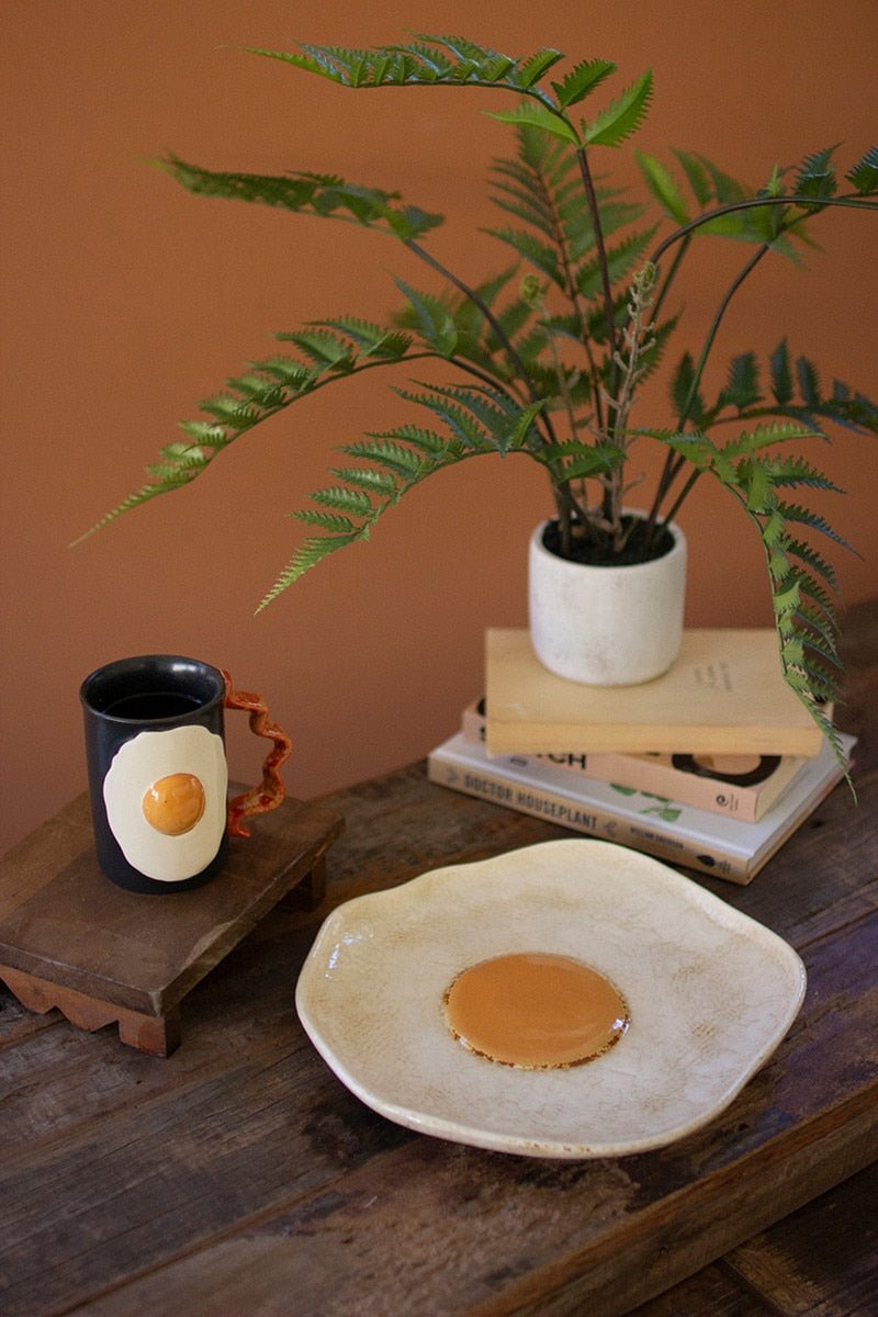 Ceramic Fried Egg Platter - Juli's Wearable Art