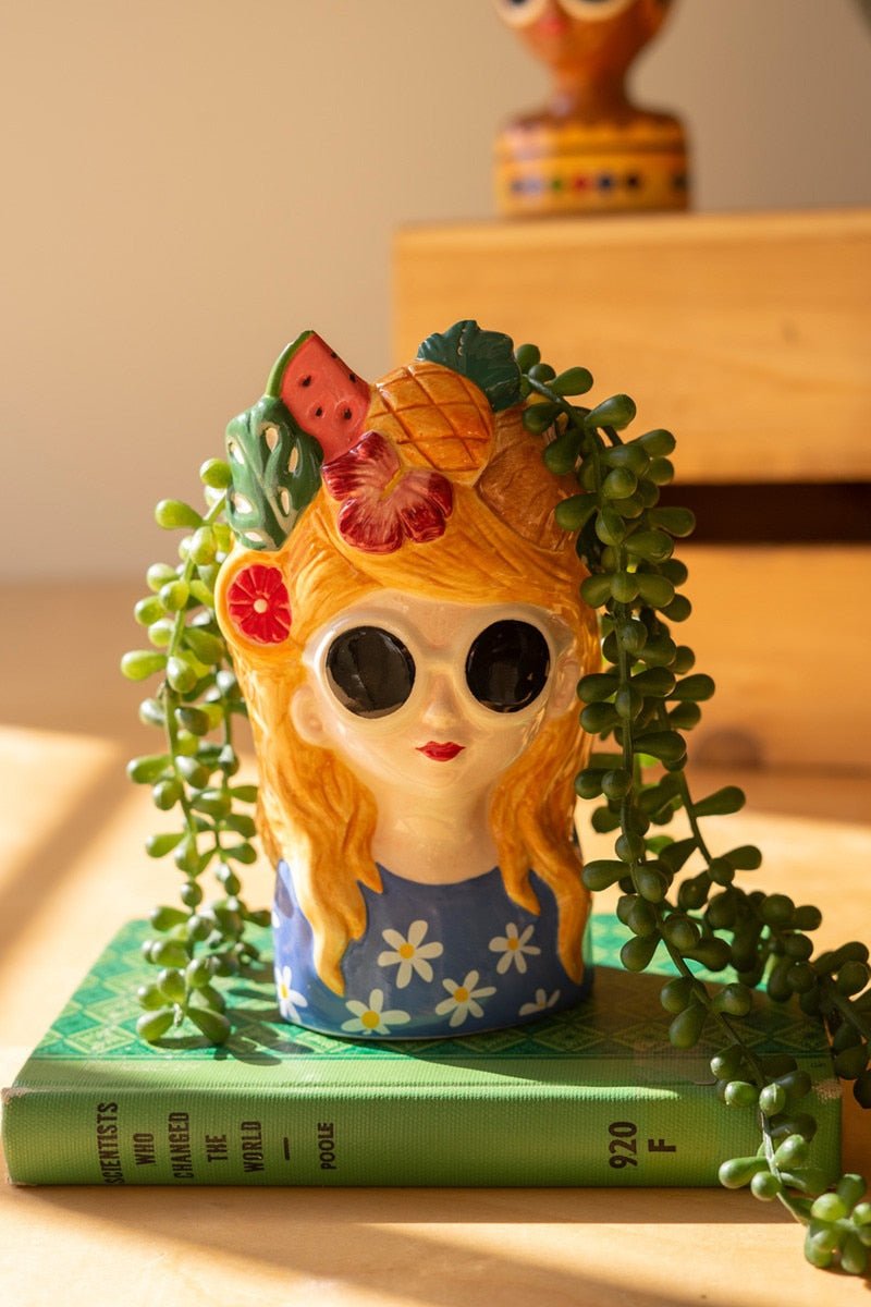 Ceramic Ladies in Fruit Hats Vases | Set of 3 - Juli's Wearable Art