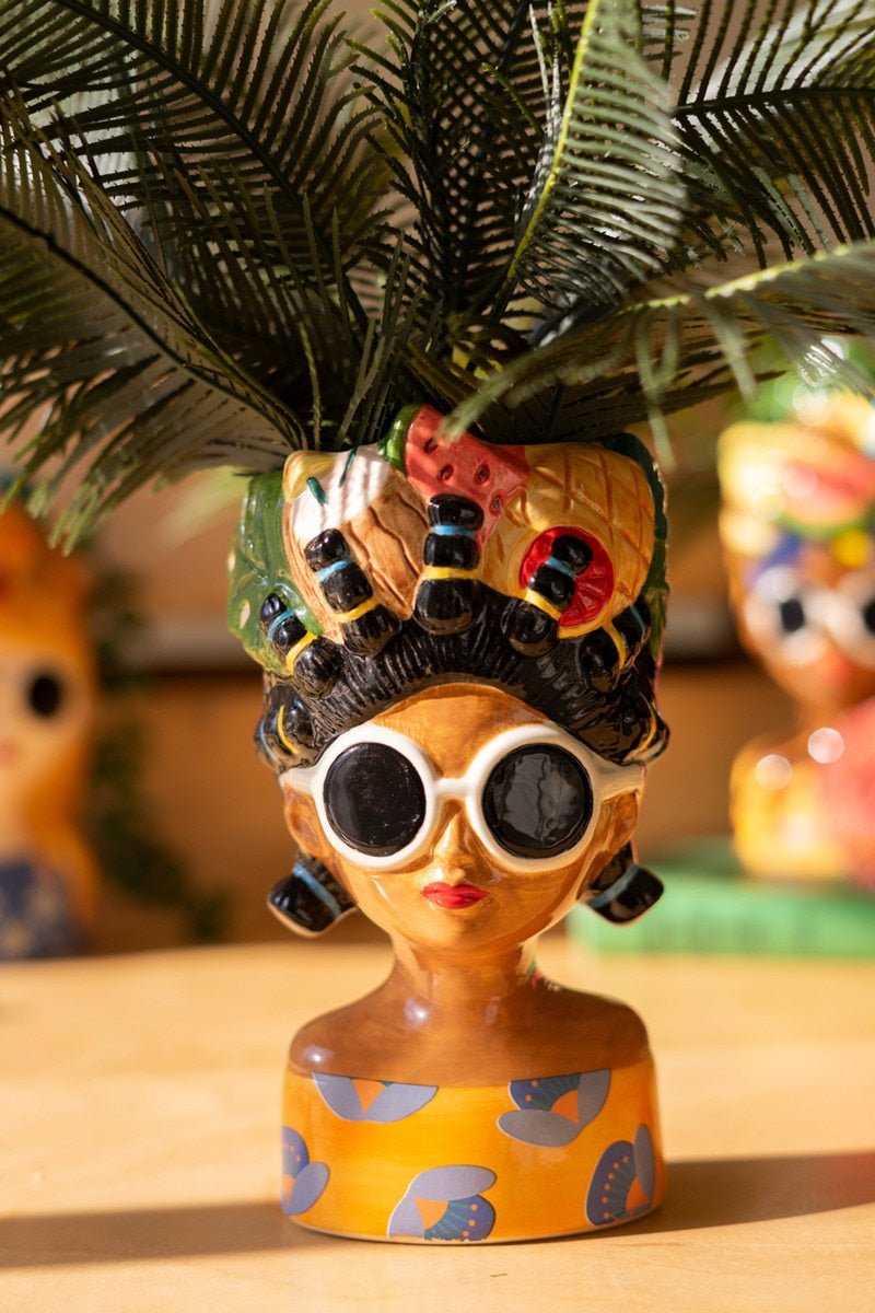Ceramic Ladies in Fruit Hats Vases | Set of 3 - Juli's Wearable Art