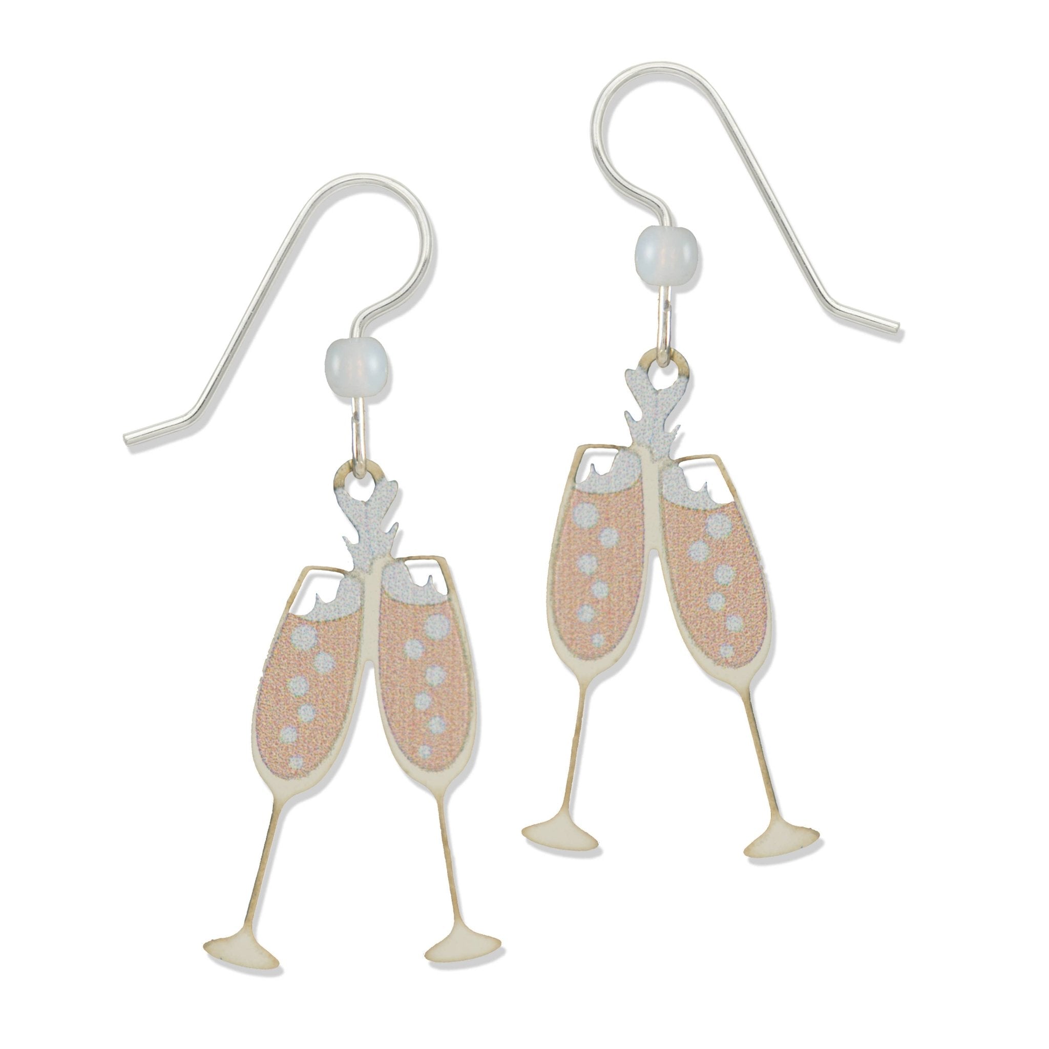 Champagne Toast Earrings - Juli's Wearable Art