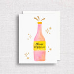 Cheers to Forever Champagne Wedding Greeting Card - Juli's Wearable Art