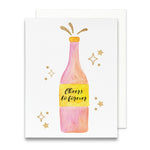 Cheers to Forever Champagne Wedding Greeting Card - Juli's Wearable Art