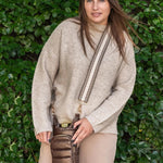 Chocolate Brown Shiny Hydrobag® with Dark Patterned Strap - Juli's Wearable Art