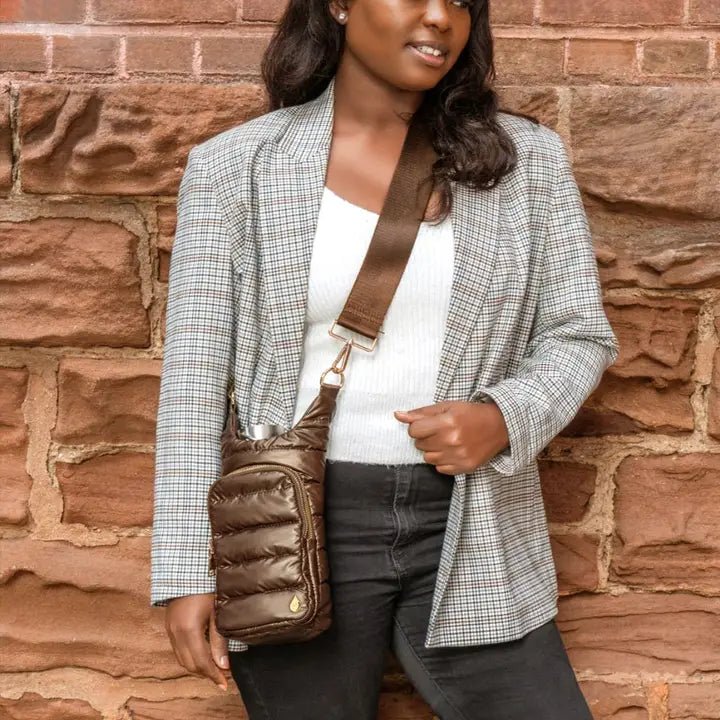 Chocolate Brown Shiny Hydrobag® with Matching Solid Strap - Juli's Wearable Art