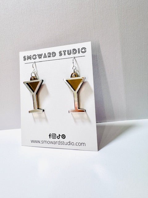Chocolate Martini Earrings - Juli's Wearable Art