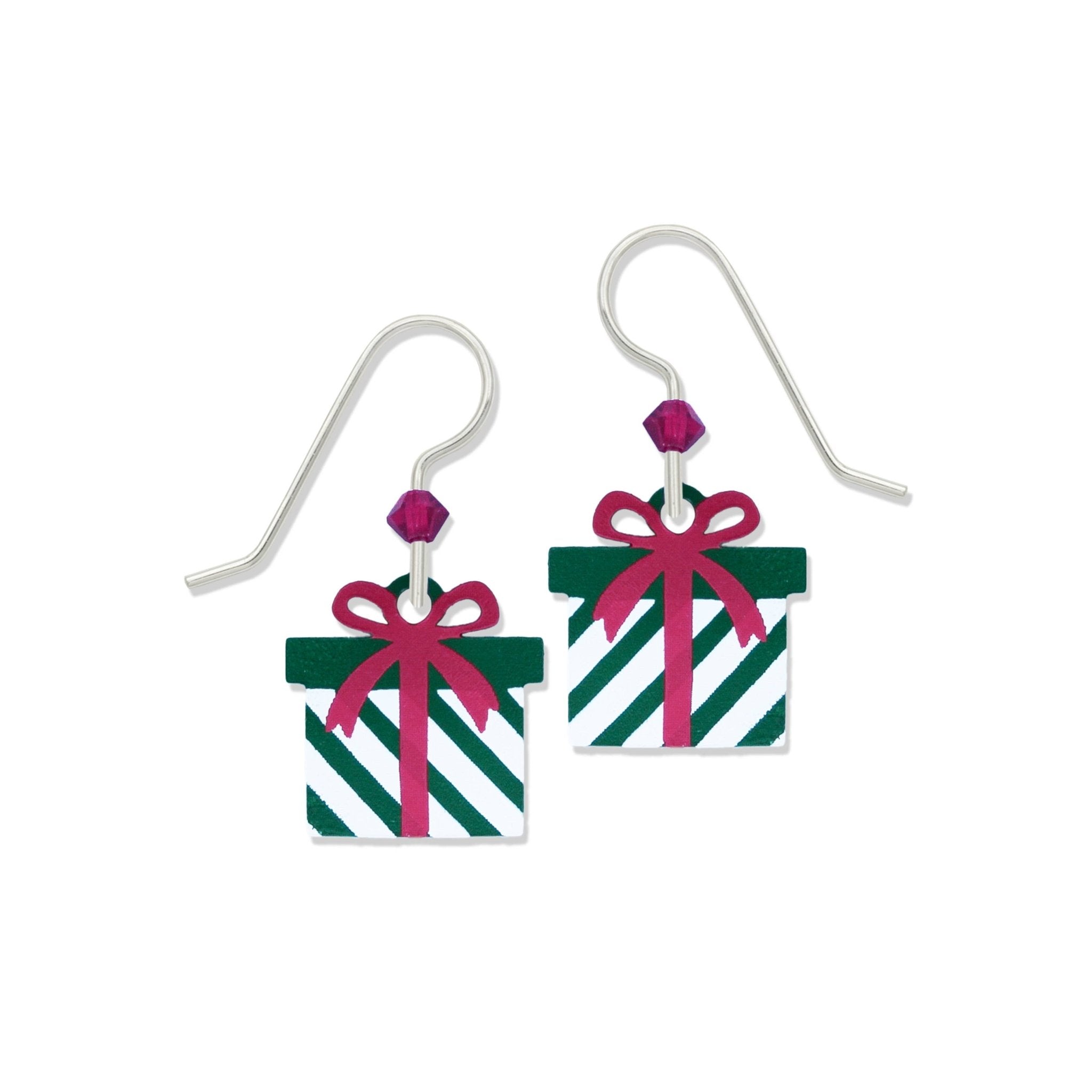 Christmas Present Dangle Earrings - Juli's Wearable Art
