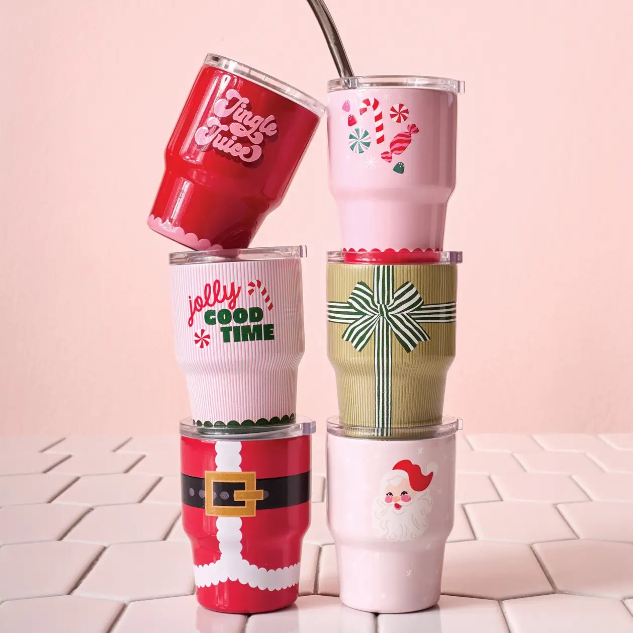 Christmas Theme 2 oz Tiny Tumblers - Juli's Wearable Art
