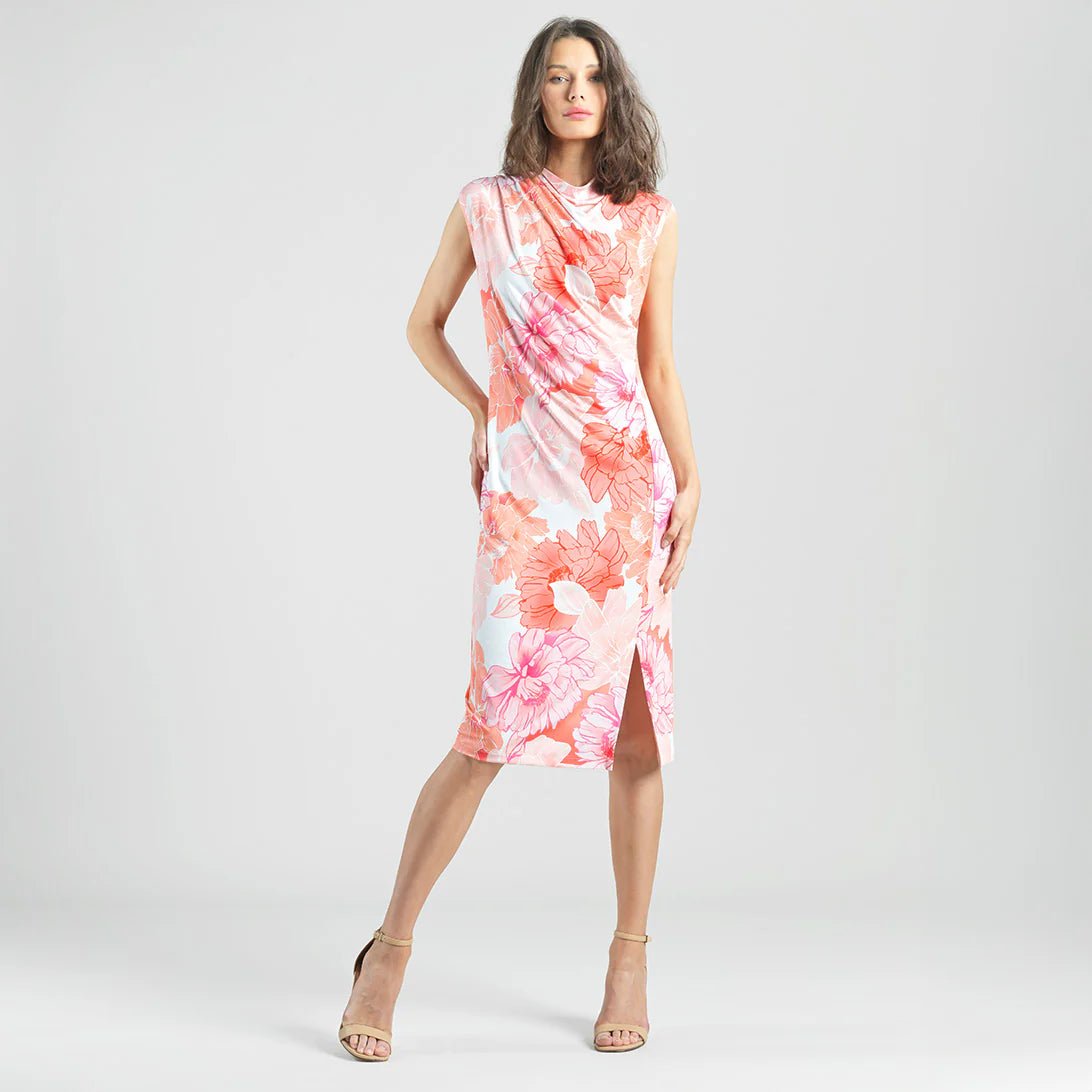Clara Sunwoo Butter Knit - Side Slit Midi Dress - Sunset Petals - Juli's Wearable Art
