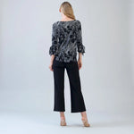 Clara Sunwoo Crepe Knit | Tie Cuff Curved Hem Top | Orchid Sketch - Juli's Wearable Art