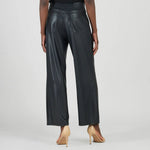 Clara Sunwoo Liquid Leather™ - Sheen Zip Closure Loose Leg Pocket Pant - Black - Juli's Wearable Art