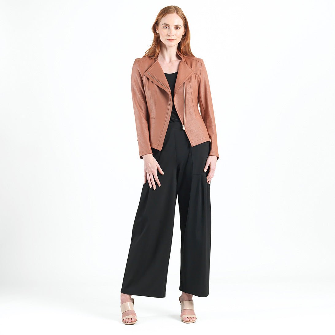 Clara Sunwoo Liquid Leather™ Signature Jacket - Tan - Juli's Wearable Art