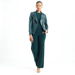 Clara Sunwoo Liquid Leather Zip Jacket - Hunter Green - Juli's Wearable Art