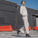 Clara Sunwoo Liquid Leather Zip Jacket | Ivory - Juli's Wearable Art