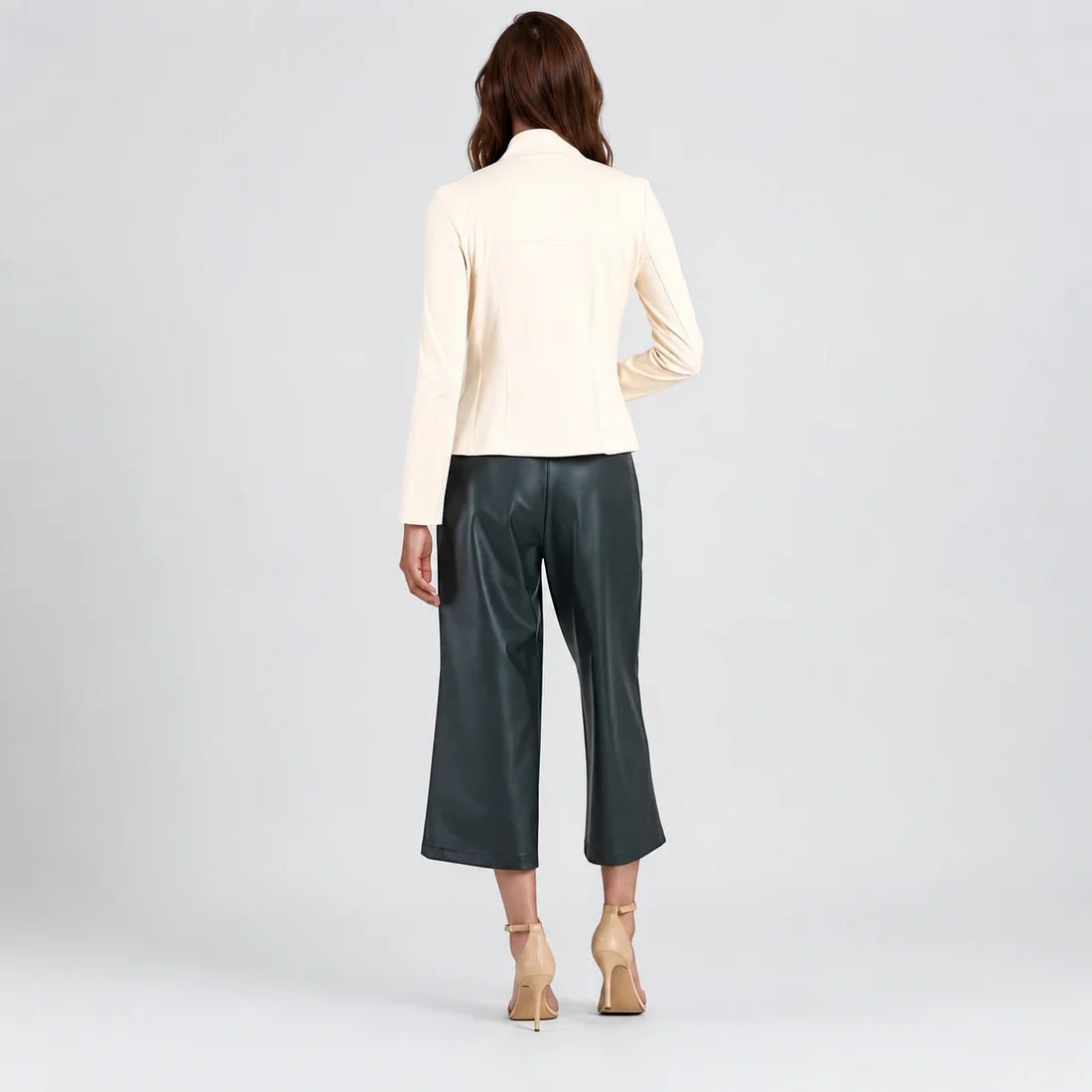 Clara Sunwoo Liquid Leather Zip Jacket | Ivory - Juli's Wearable Art