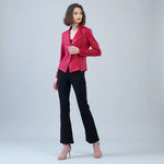 Clara Sunwoo Liquid Leather Zip Jacket | Red - Juli's Wearable Art