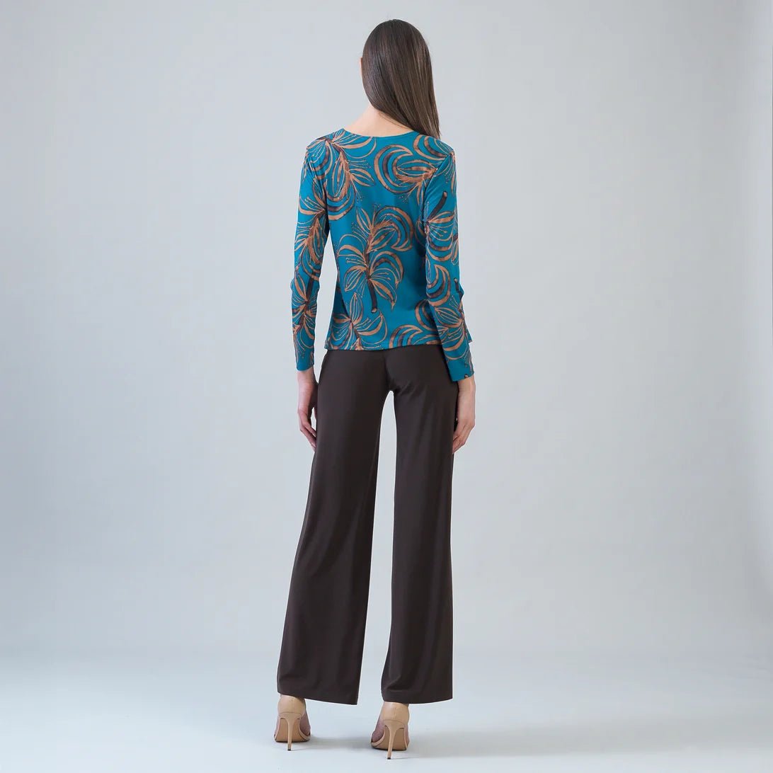 Clara Sunwoo Long Sleeve Stitch Overlay Top | Autumn Leaves - Juli's Wearable Art