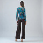 Clara Sunwoo Long Sleeve Stitch Overlay Top | Autumn Leaves - Juli's Wearable Art