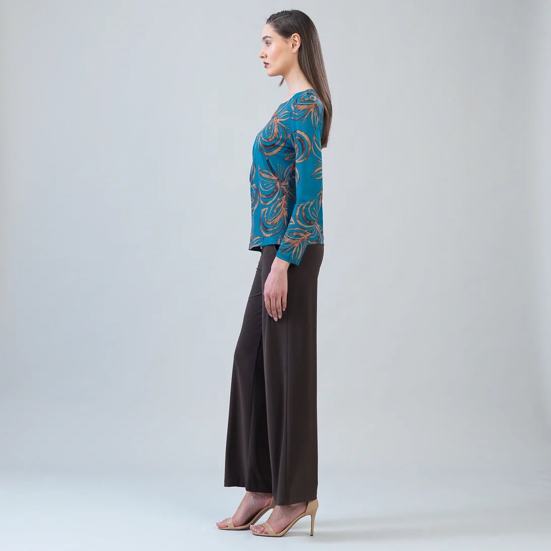 Clara Sunwoo Long Sleeve Stitch Overlay Top | Autumn Leaves - Juli's Wearable Art