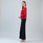 Clara Sunwoo Long Sleeve Stitch Overlay Top | Rose Floret - Juli's Wearable Art