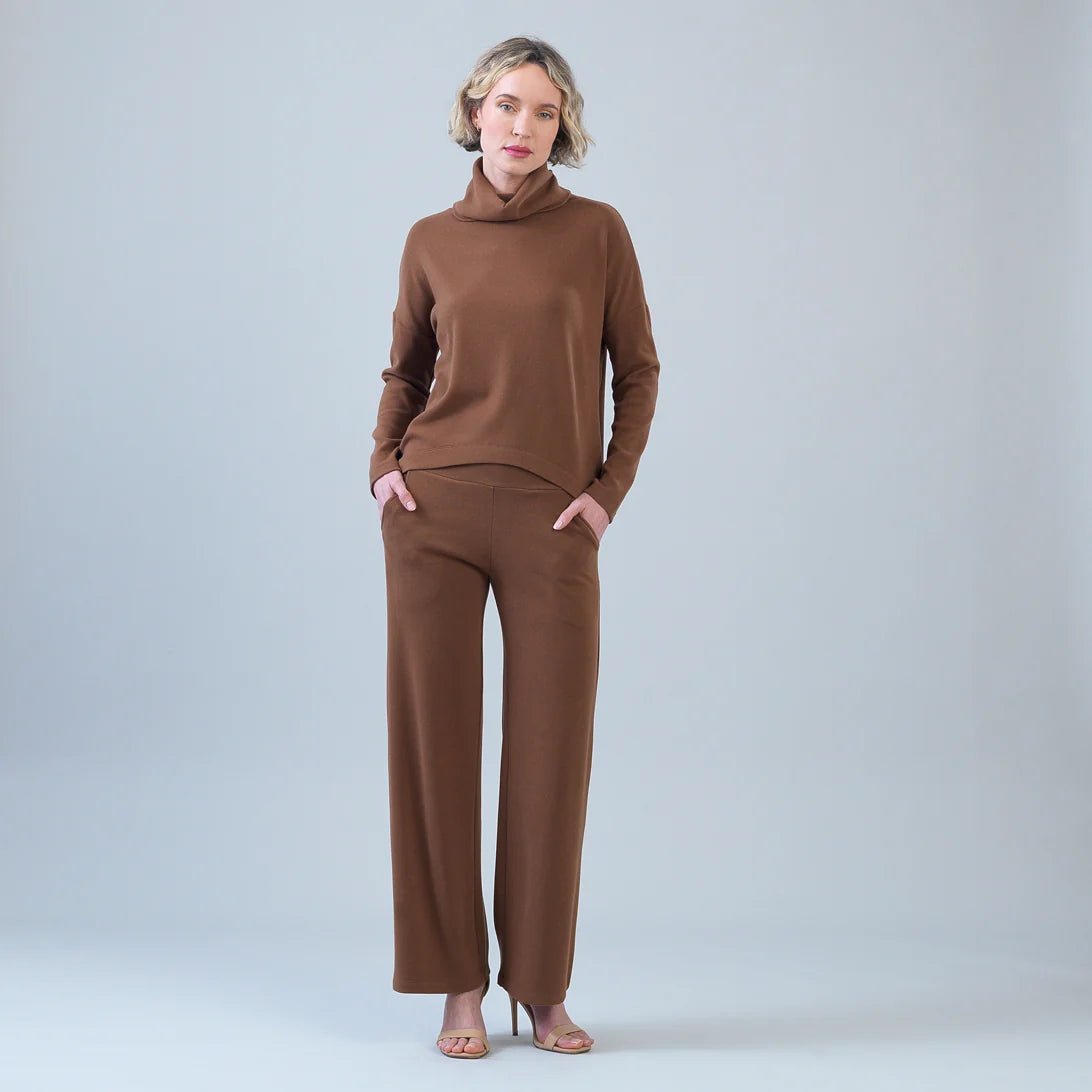 Clara Sunwoo Lounge Knit - Tipped Hem Sweater | Camel