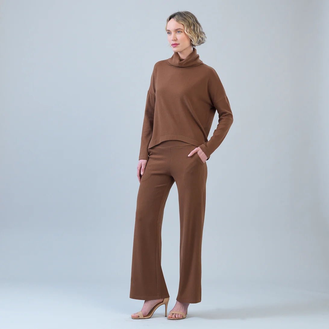 Clara Sunwoo Lounge Knit - Tipped Hem Sweater | Camel - Juli's Wearable Art