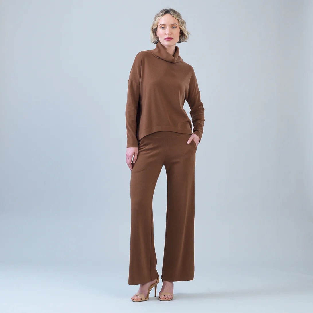 Clara Sunwoo Lounge Knit - Tipped Hem Sweater | Camel