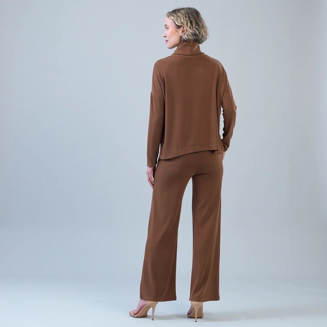 Clara Sunwoo Lounge Knit - Tipped Hem Sweater | Camel - Juli's Wearable Art