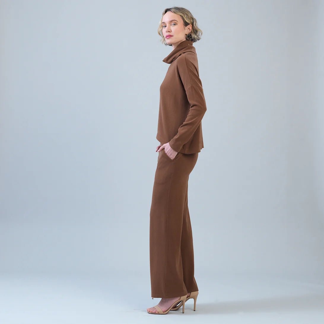 Clara Sunwoo Lounge Knit - Tipped Hem Sweater | Camel - Juli's Wearable Art