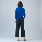 Clara Sunwoo Plush Ribbed - Funnel Neck Sweater | Cobalt - Juli's Wearable Art