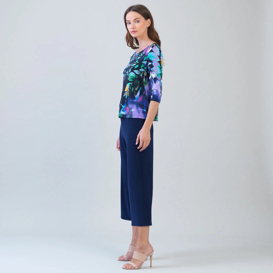 Clara Sunwoo Scoop Neck Half Sleeve Top | Floral Dream - Juli's Wearable Art