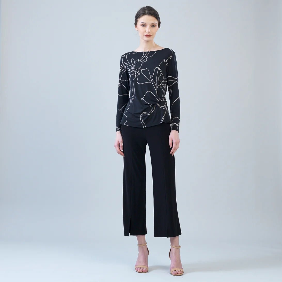 Clara Sunwoo Side Twist Top | Floral Starlight - Juli's Wearable Art