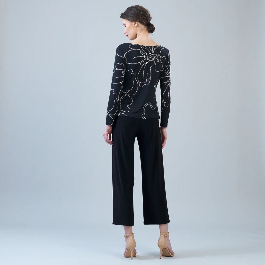 Clara Sunwoo Side Twist Top | Floral Starlight - Juli's Wearable Art
