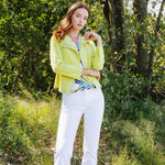 Clara Sunwoo Soft Suede Signature Jacket | Lime - Juli's Wearable Art