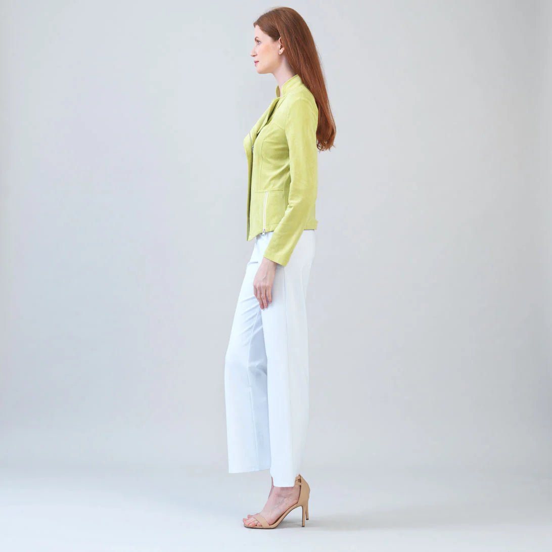 Clara Sunwoo Soft Suede Signature Jacket | Lime - Juli's Wearable Art