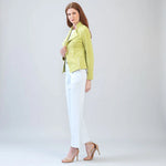 Clara Sunwoo Soft Suede Signature Jacket | Lime - Juli's Wearable Art