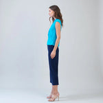 Clara Sunwoo Surplice Crossover Top | Turquoise - Juli's Wearable Art