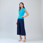 Clara Sunwoo Surplice Crossover Top | Turquoise - Juli's Wearable Art